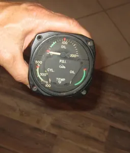 CESSNA OIL PSI CYLINDER PSI WESTON ENGINE GAUGE P/N CM2634-3 ALT #22-604-017-1